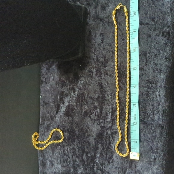 Koret Gold Tone Rope Chain Necklace & Bracelet Set - Picture 4 of 7